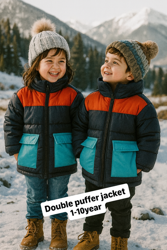 Kids Boys Girls Affordable Baby Outfits –- Winter Warm Branded Puffer Jacket