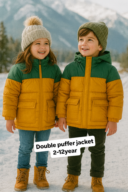 Kids Boys Girls Affordable Baby Outfits –- Winter Warm Branded Puffer Jacket