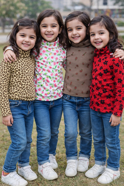 Kids Boys Girls Affordable Baby Outfits –- Winter Warm Branded Hi Necks