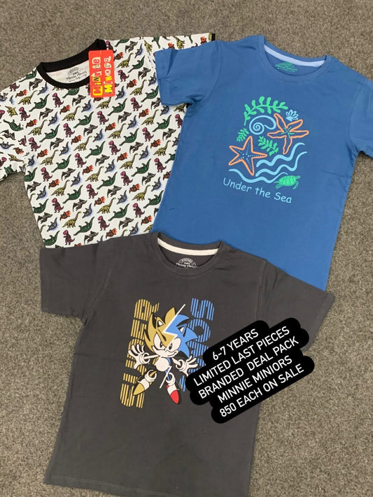 Kids Affordable Collection 2026: Kids Boys Branded Packs Deal Summer Sale 6-7 Years