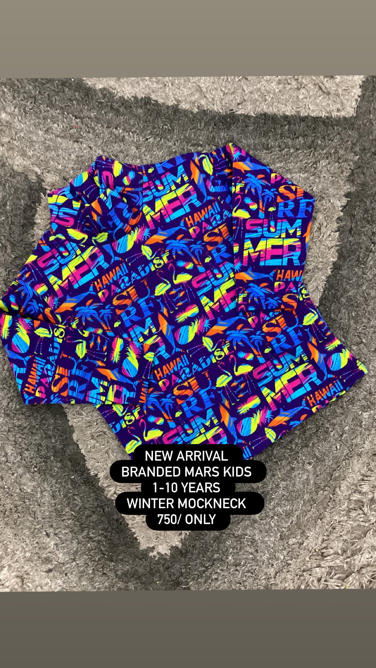 Kids Boys Girls Affordable Baby Outfits –- Winter Warm Branded Original Mock Neck