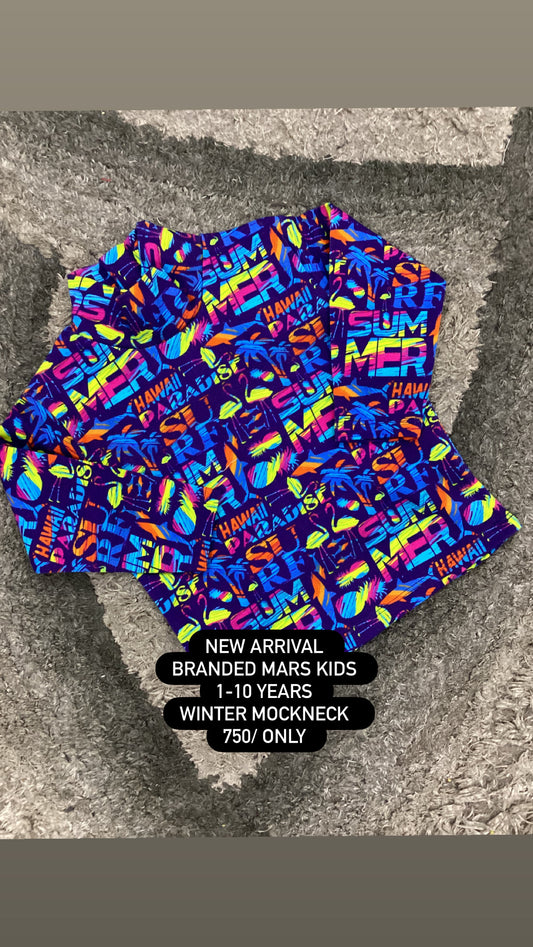 Kids Boys Girls Affordable Baby Outfits –- Winter Warm Branded Original Mock Neck