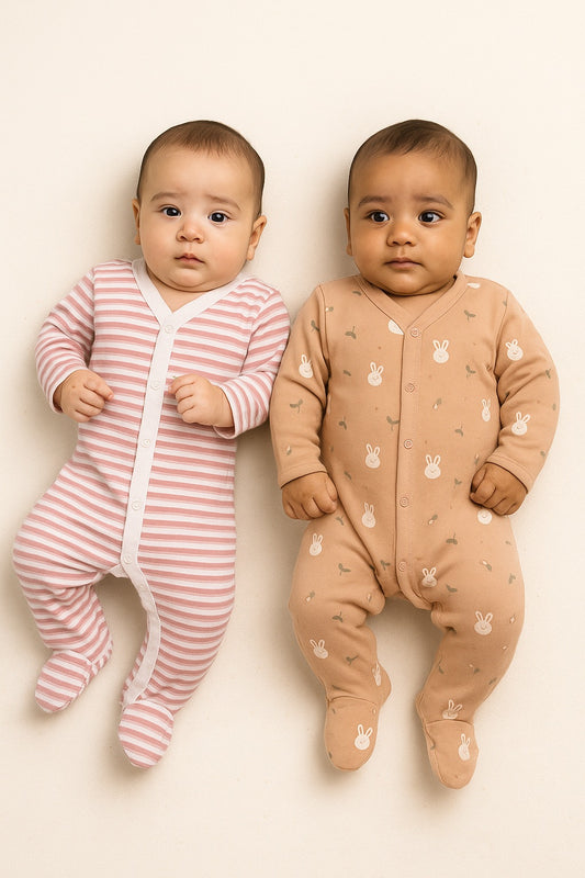Kids Infant Affordable Baby Outfits –- Winter Original Minnie Minors Full Length Romper