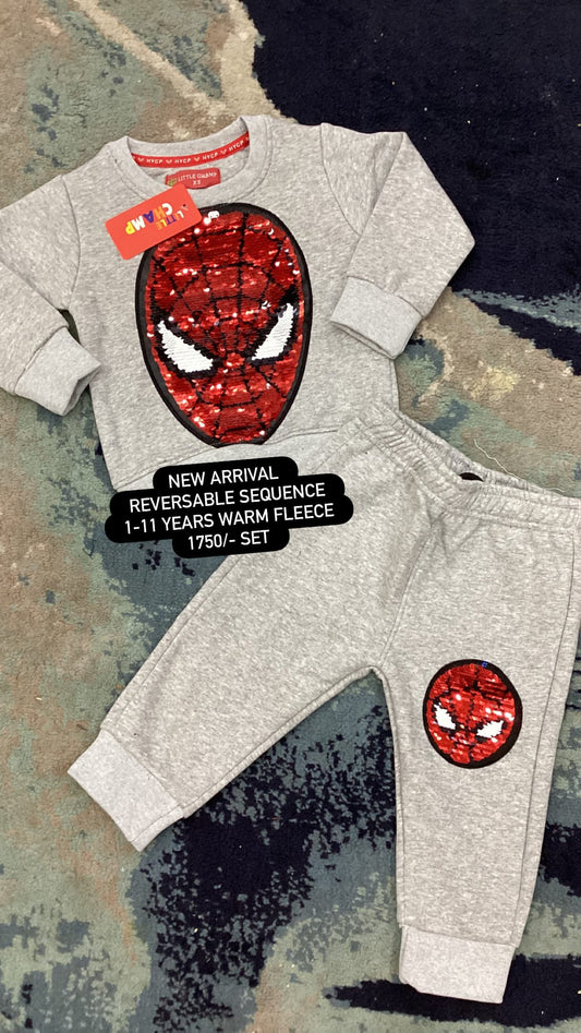 Kids Boys Affordable Baby Outfits –- Winter Fleece Warm Branded Track Suit