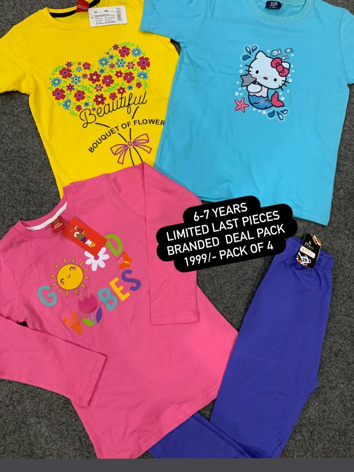 Kids Affordable Collection 2026: Kids Girls Branded Packs Deal Summer Sale 6-7 Years