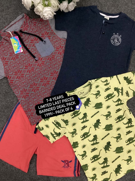 Kids Affordable Collection 2026: Kids Boys Branded Packs Deal Summer Sale 7-8 Years