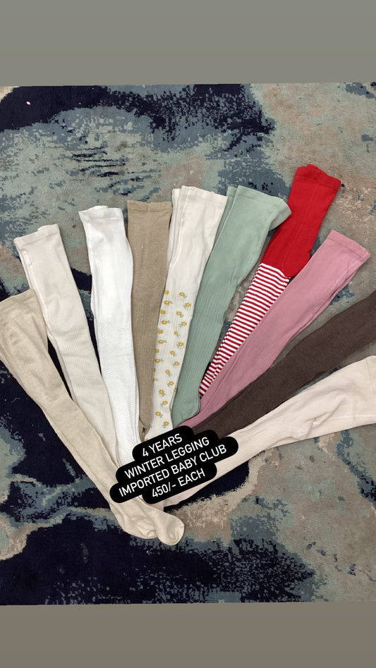 Kids Boys Girls Affordable Baby Outfits –- Winter Warm Branded Imported Woolen Leggings