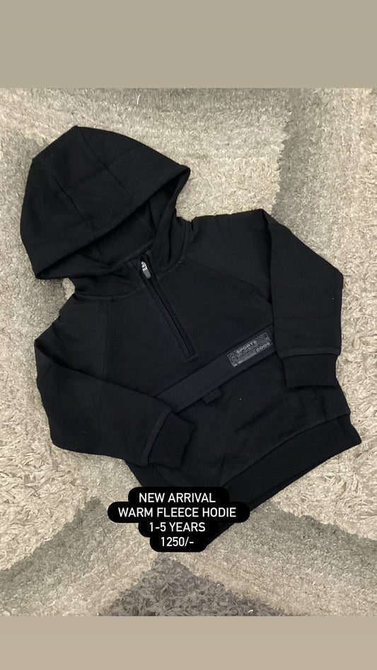 Kids Boys Girls Affordable Baby Outfits –- Winter Warm Fleece Branded Hoodie