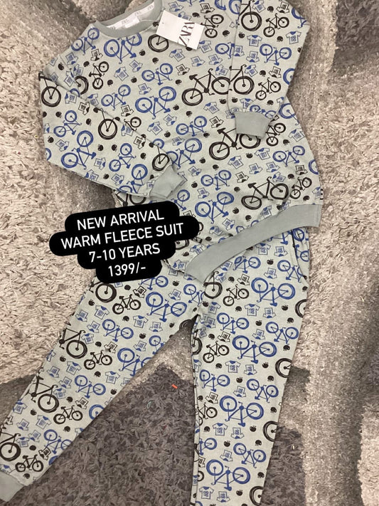 Kids Girls Boys Affordable Baby Outfits –- Winter Warm Fleece Track Suit