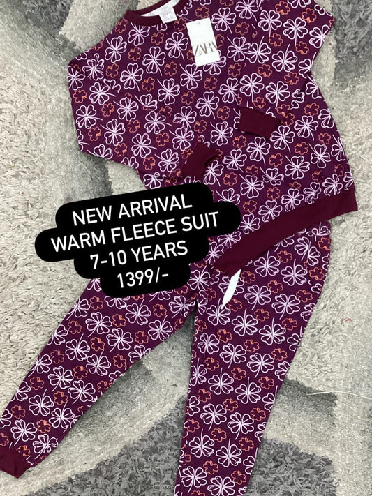 Kids Girls Boys Affordable Baby Outfits –- Winter Warm Fleece Track Suit