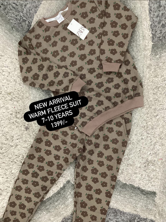 Kids Girls Boys Affordable Baby Outfits –- Winter Warm Fleece Track Suit