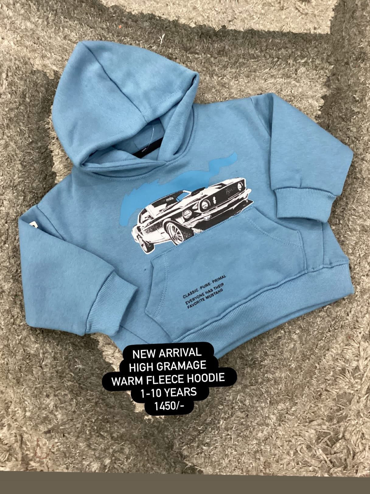 Kids Girls Boys Affordable Baby Outfits –- Winter Warm Fleece Hoodie Branded Imported