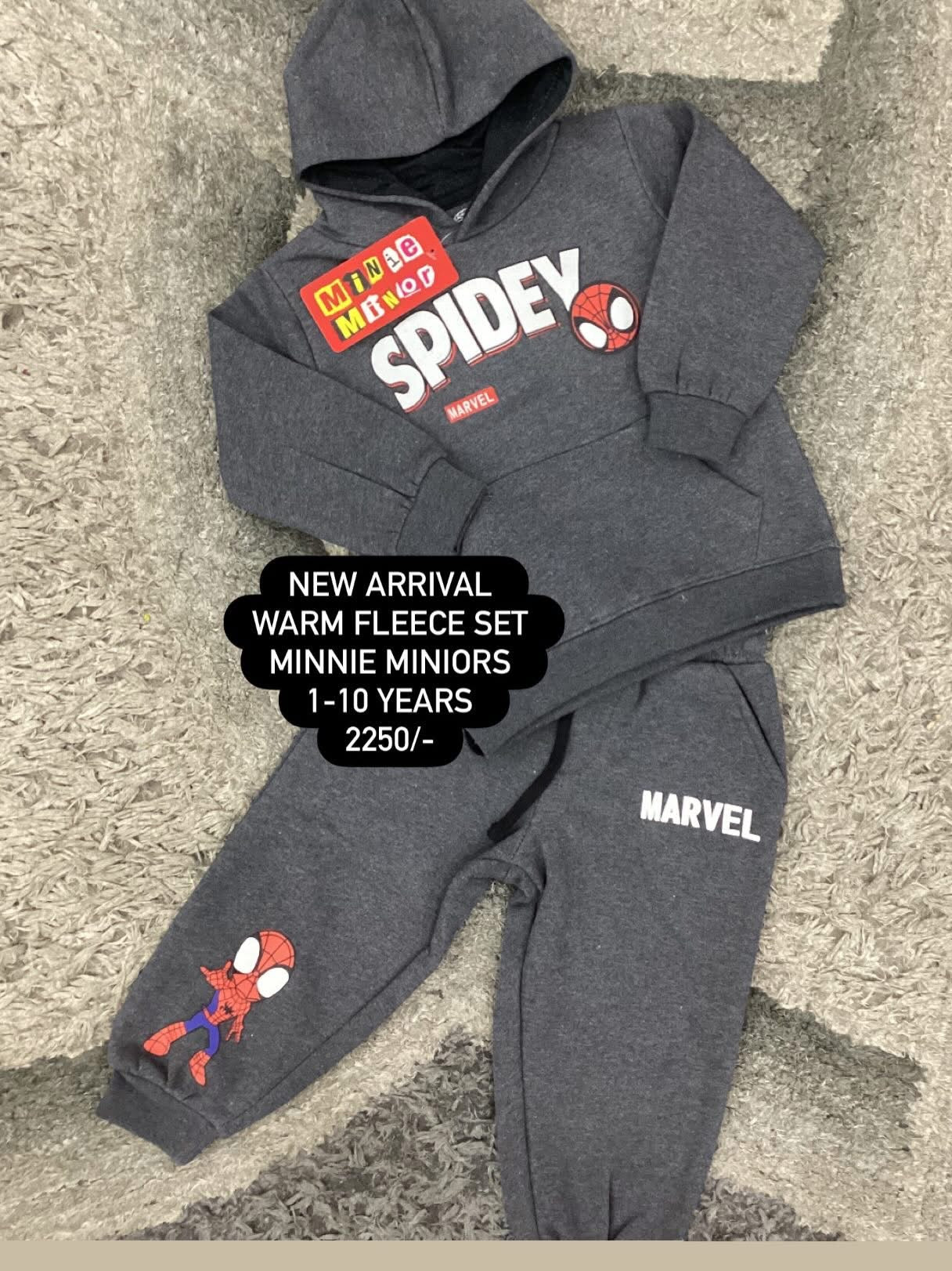 Kids Boys Affordable Baby Outfits –- Winter Warm Branded Original Minnie Minors Track suit