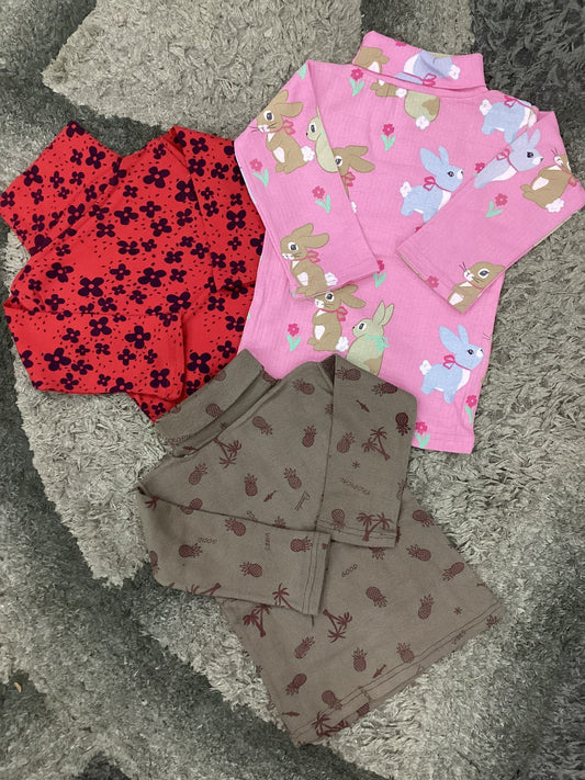 Kids Girls Affordable Baby Outfits –- Winter Warm Branded Hi Necks