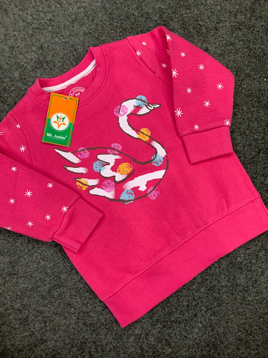 Kids Girls Affordable Baby Outfits –- Winter Warm Branded Fleece Warm Shirt