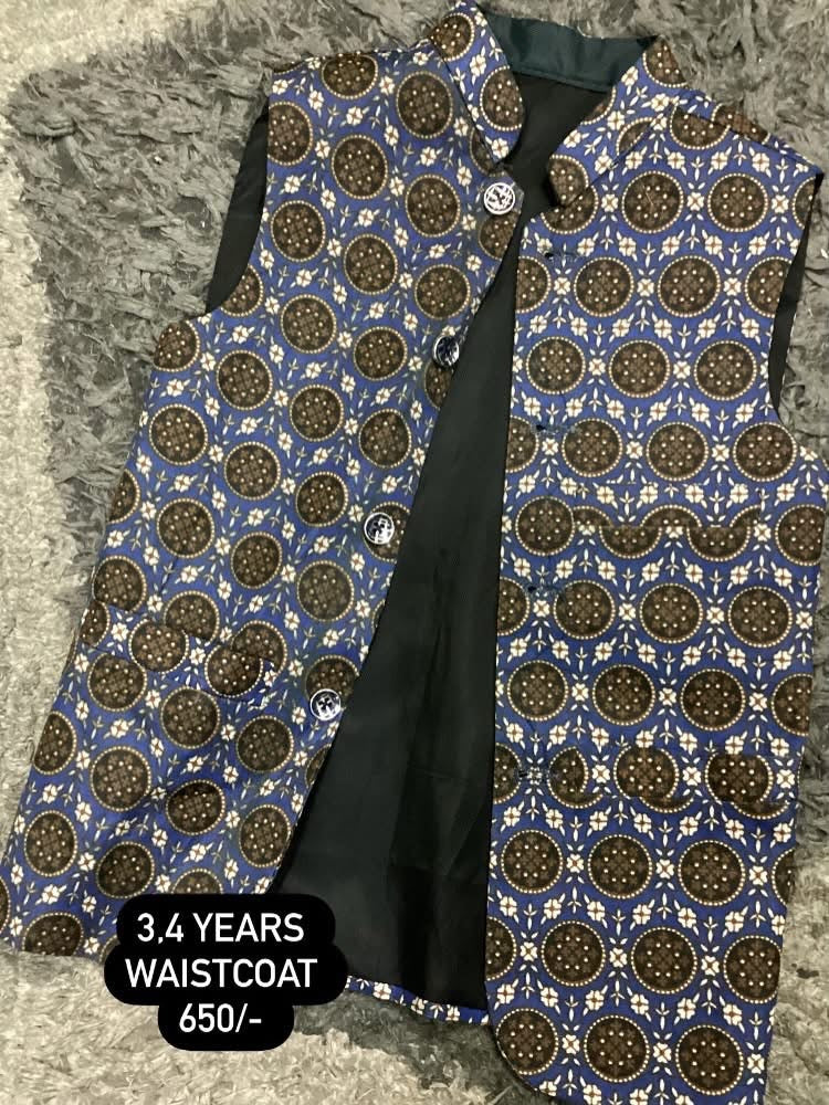 Kids Ramadan & Eid Collection 2026: Boy Branded Kurta/Trouser/Waistocat 3 Piece Suit