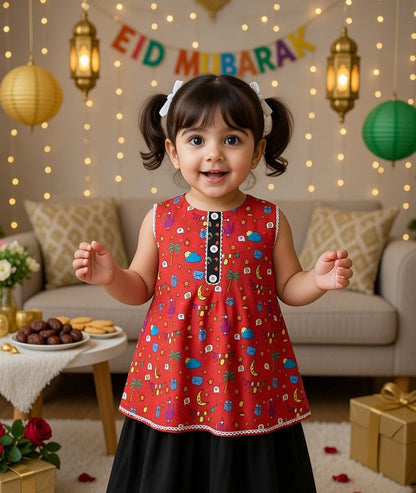 Kids Ramadan & Eid Collection 2026: Girls Branded Lawn Kurta with Trouser