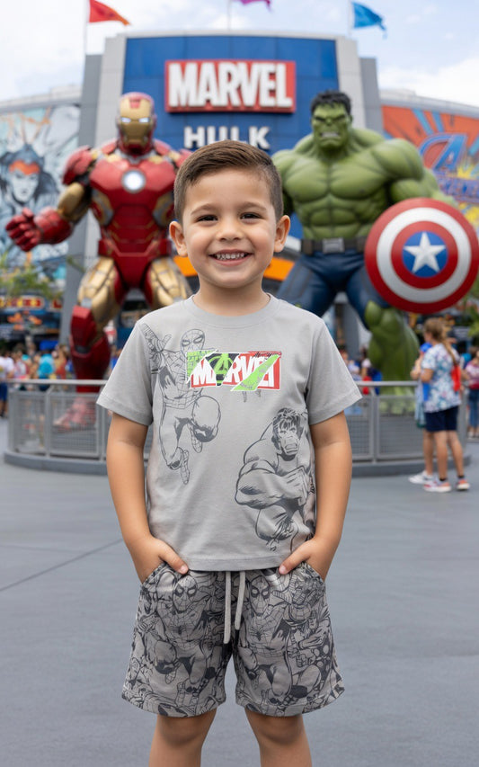 Kids Boys Affordable Baby Outfits –- Summer New Arrivals 2 Piece Shirt with Shorts