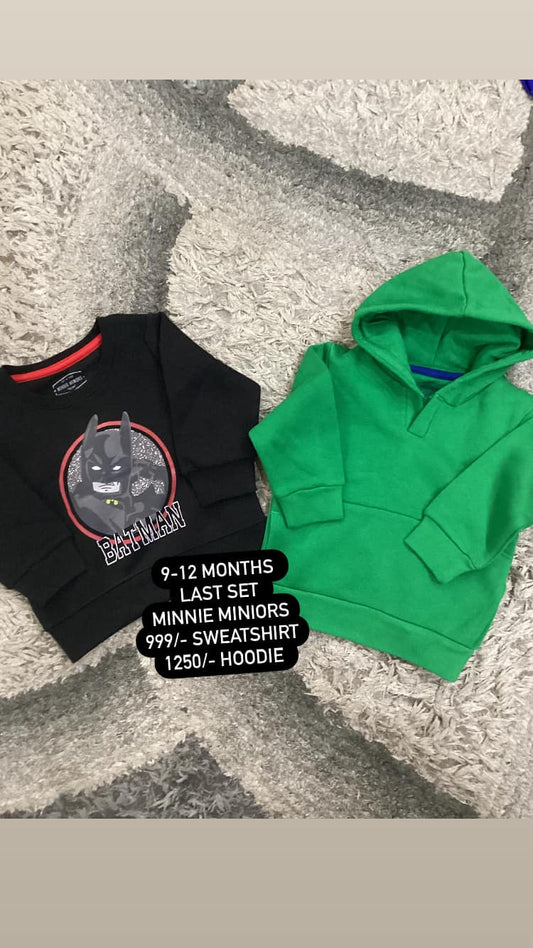 Kids Boys Girls Winter Fleece Warms Shirts Original Minnie Minors Hoodie