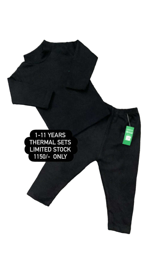 Kids Boys Girl Affordable Baby Outfits –-Thermal Set Import Mock Neck with Tights Warmy