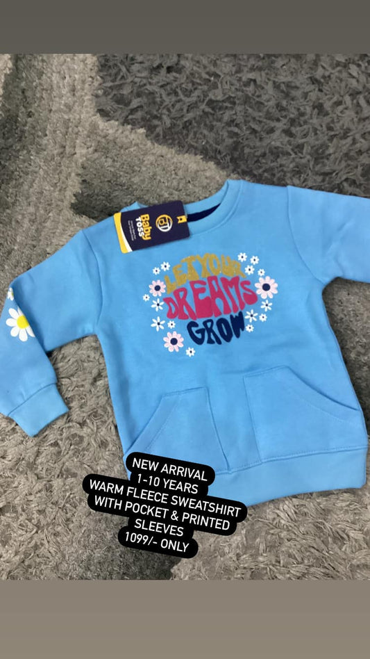 Kids Girls Warm Fleece Winter Warm Track Suits Imported Branded