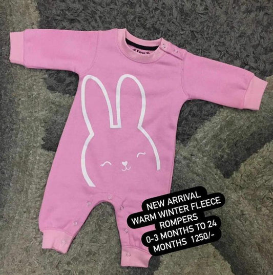Kids Infant New Arrival 2023 Fleece Romper Baby Pink