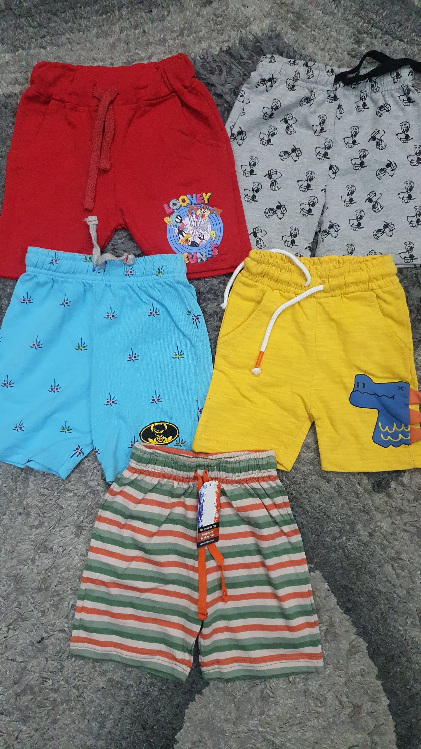 Kids Girls Boys Shorts Pack of 5 Summer Branded Imported 18-24 Months and 2-3 Year