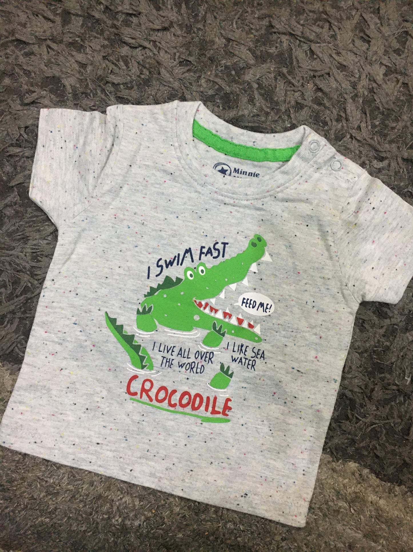 Kids Infant Original Minnie Minors Summer Gray Crocodile