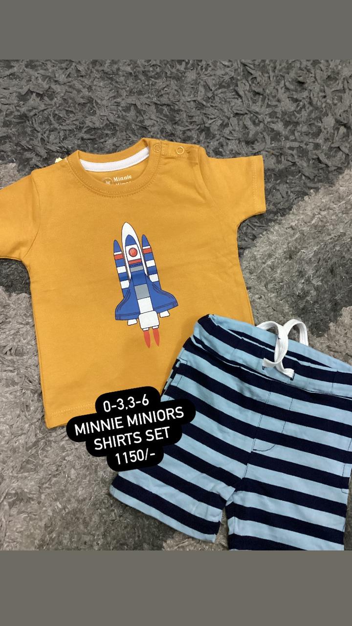 Kids Infant Original Minnie Minors Orange with Lining Shorts