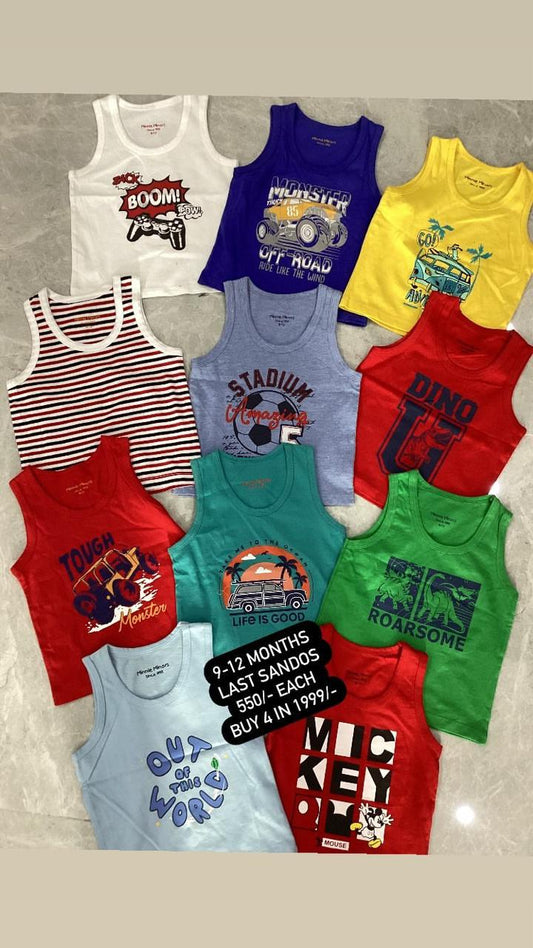 Kids Infant Summer Sale Imported Pack of 4 Summer Sandos Minnie Minors Original
