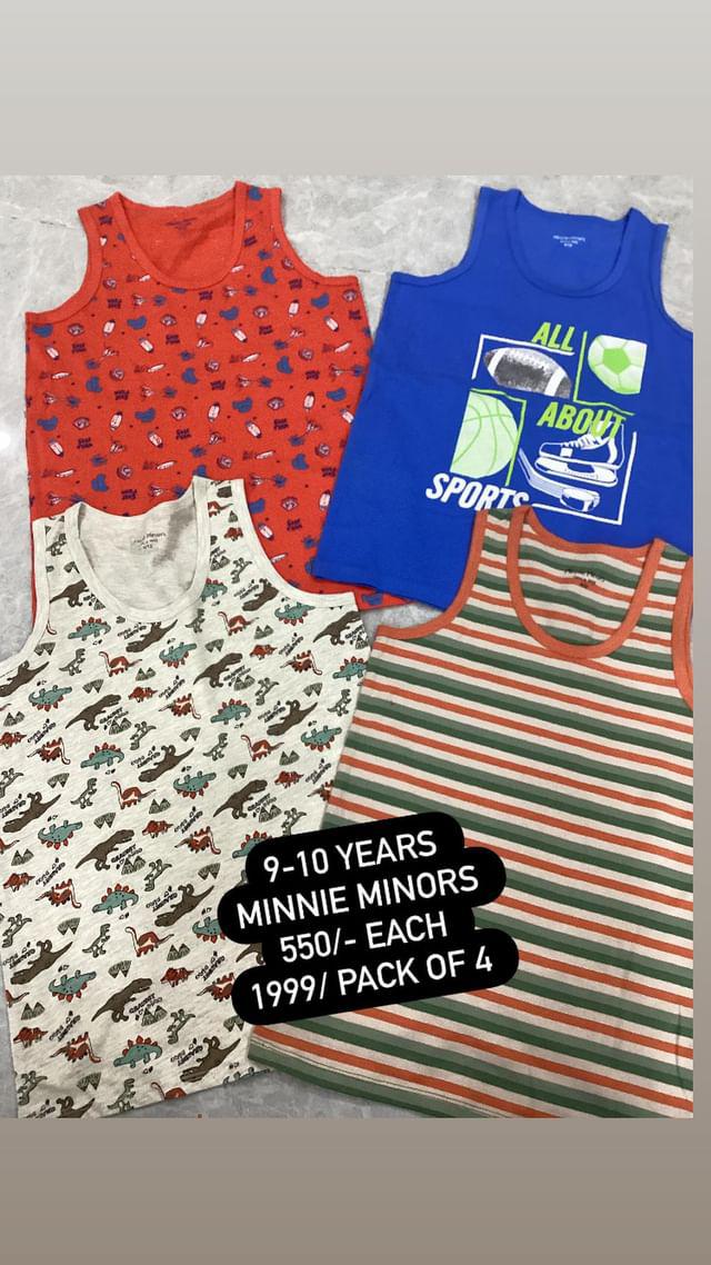 Kids Summer Sale Imported Pack of 4 Summer Sandos Minnie Minors Original