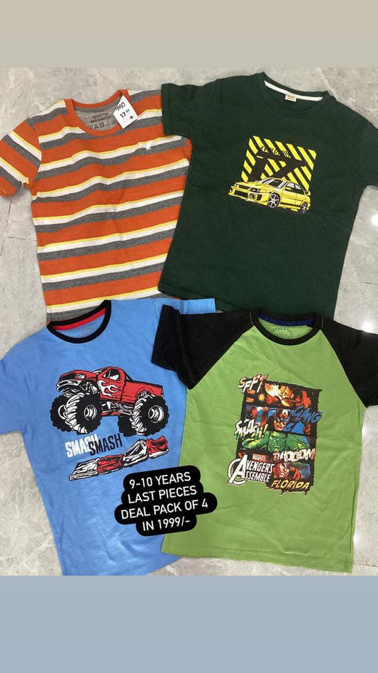 Kids Summer Sale Imported Branded;Pack of 4 Summer Shirts