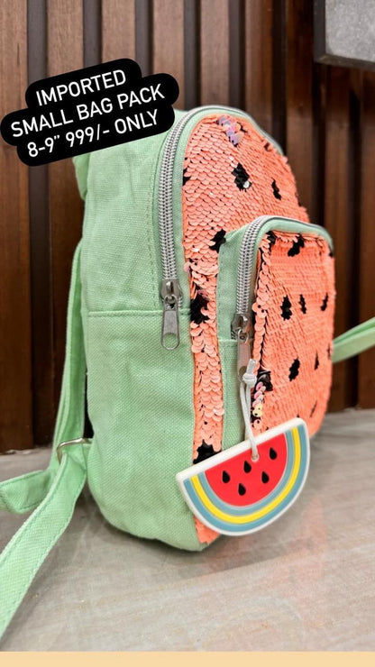 Kids Girls Boys Snack Bag Pack Original Branded Water Melon Sequence Bag 9Inch