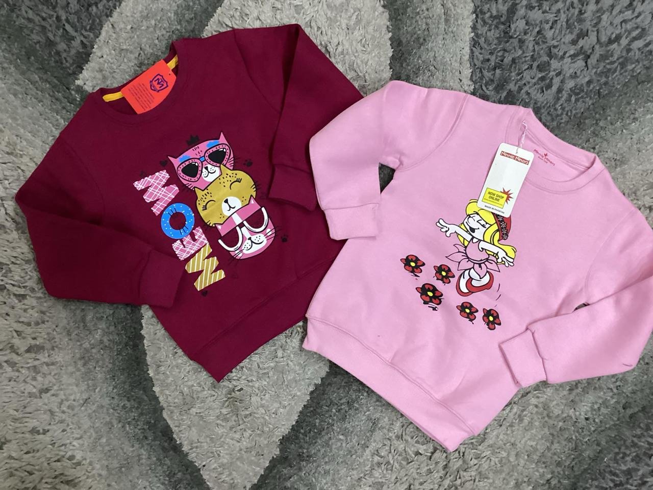 Kids Girls Winter Fleece Warm Shirt Imported Brand