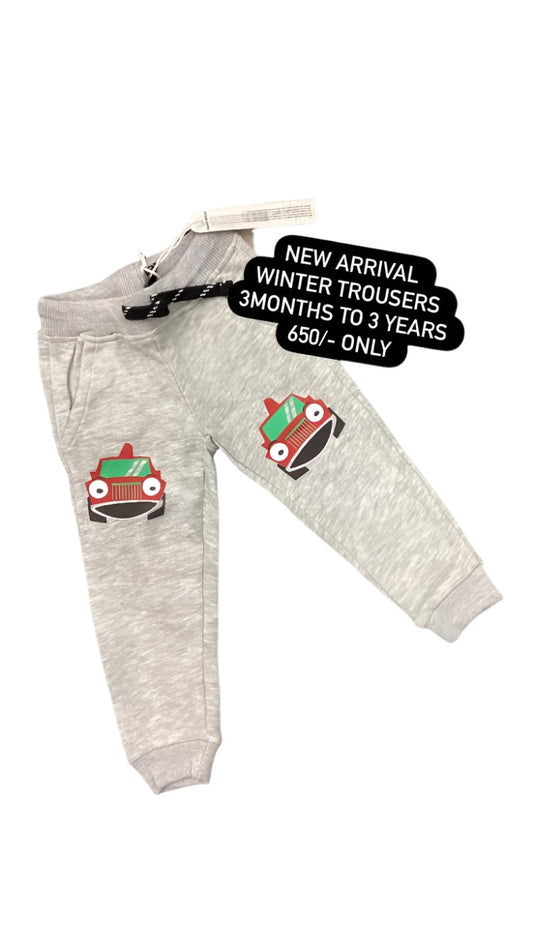 Kids Girls Boys Imported Branded Fleece Winter Warm Trousers