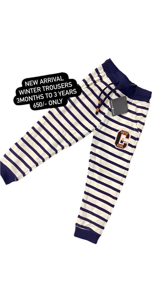 Kids Girls Boys Imported Branded Fleece Winter Warm Trousers