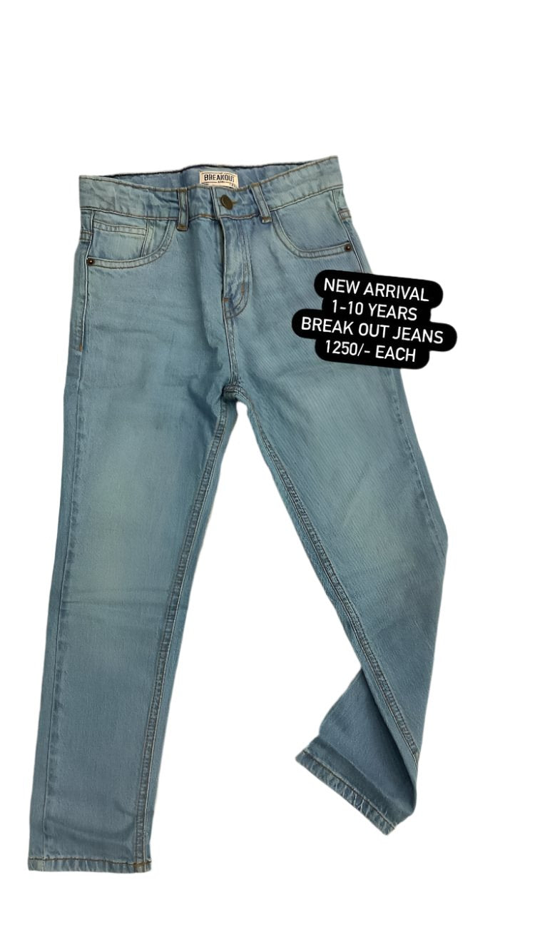 Kids Girls Boys Branded Breakout Leasure Club Jeans