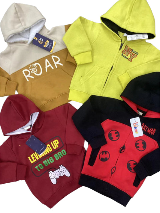 Kids Boys Winter Sale Fleece Warm Branded Imported Hoodie