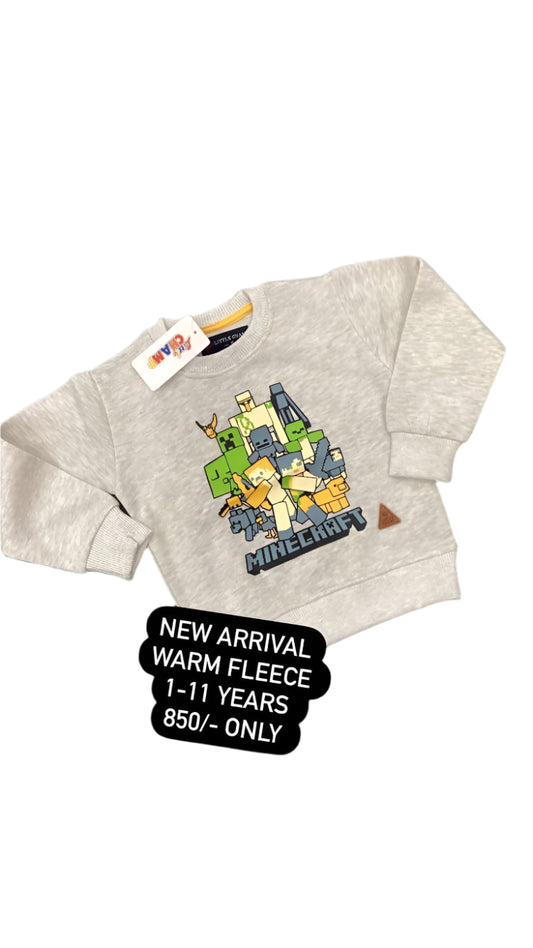 Kids Boys Winter Fleece Warm Shirt