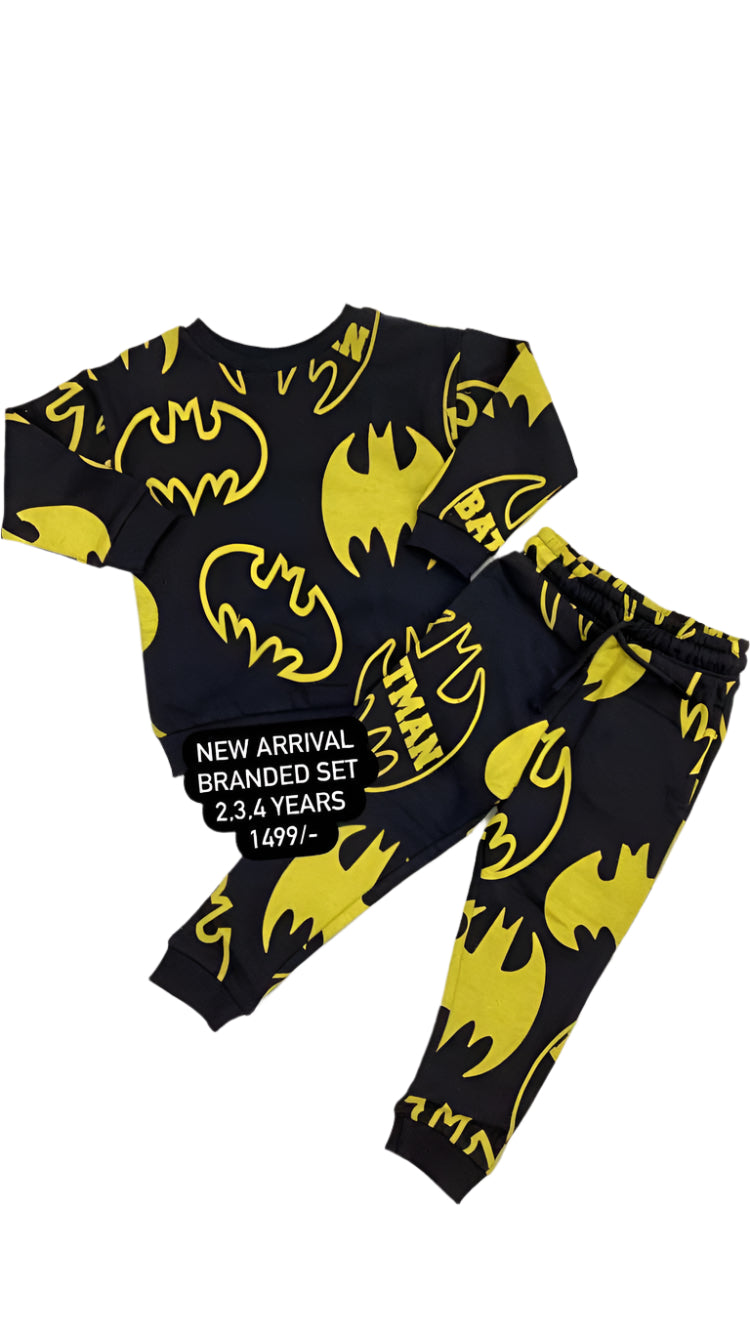 Kids Winter Boys Fleece Warm Track Suit Batman