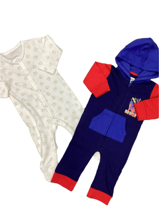 Kids Infant Winter Warm Suits 0-3 Months Winter Pack of 2 Rompers