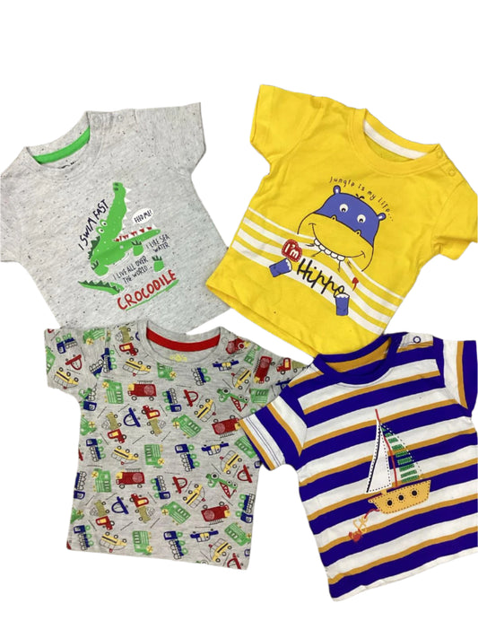 Kids Infant Summer Sale Branded Imported Pack of 4 Shirts