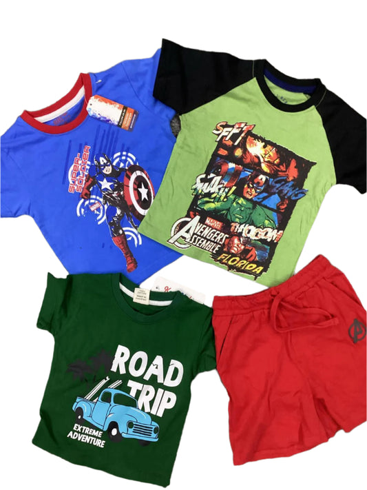 Kids Giirls Summer Deal 12-18 Months Pack of 4 Shirts with Short