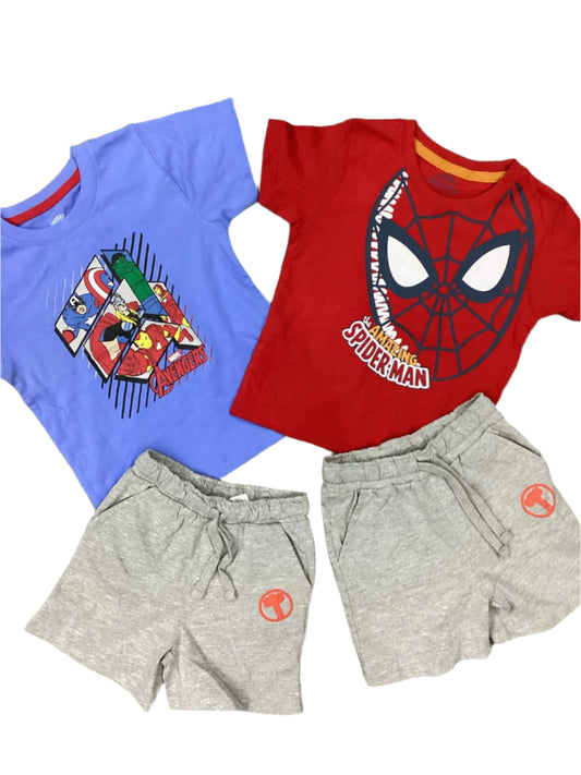 Kids Boys Summer Deal 12-18 Months Pack of Shirts with Short