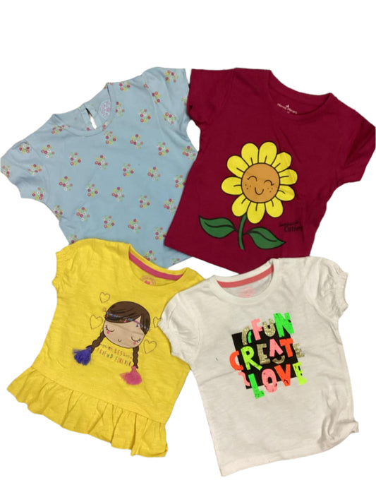 Kids Girls Summer Deal 12-18 Months Pack of 2 Shirts