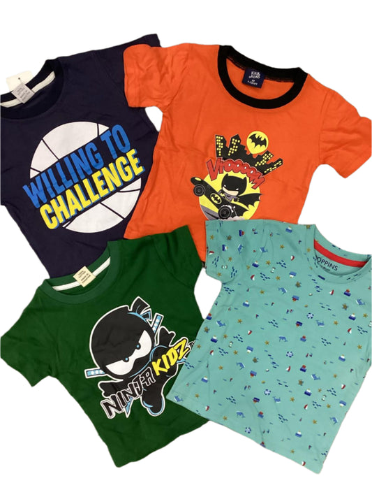 Kids Boys Summer Deal 12-18 Months Pack of 4 Shirts