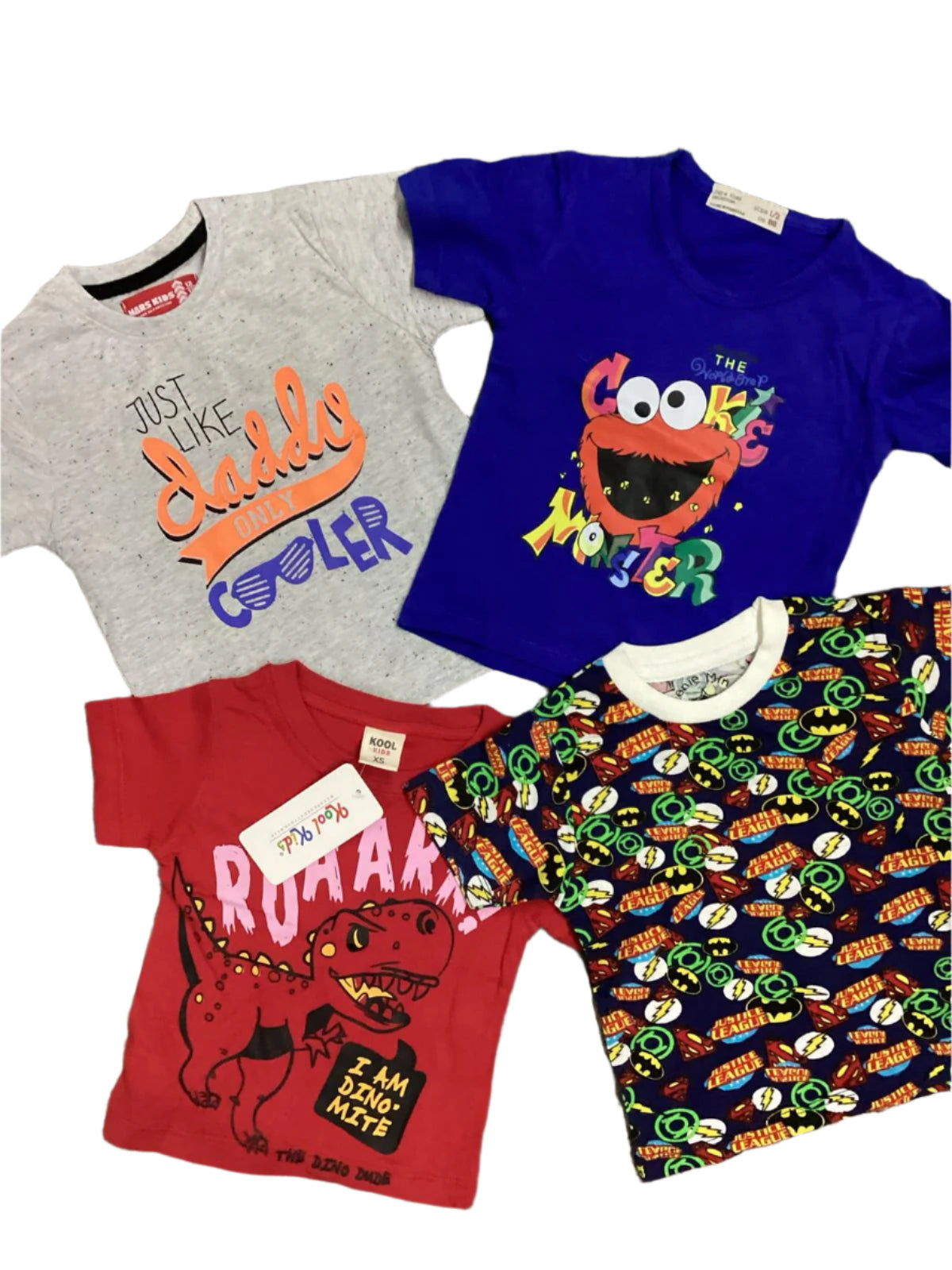 Kids Boys Summer Pack of 4 Shirts Deal 12-18 Months