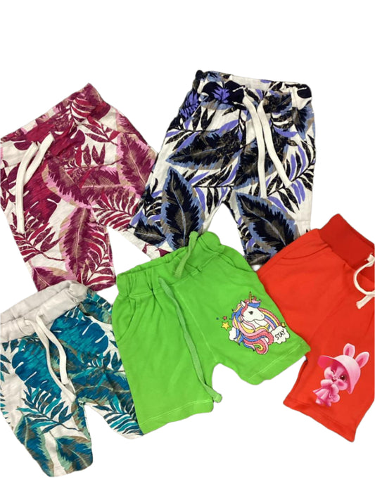 Kids Girls Boys Summer Branded Shorts 2-3 Years Pack of 4