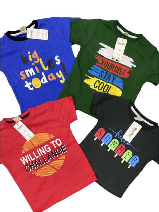 Kids Boys Summer Branded Shirts Deal 2-3 Years Pack of 4 Shirts