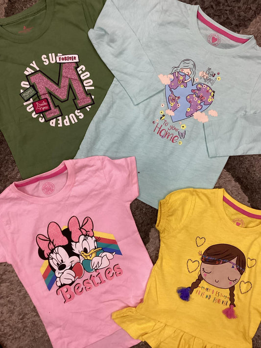 Kids Girls Summer Branded Shirts 4-5 Years